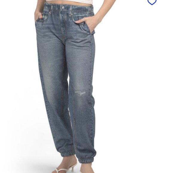 NEW ECRU Denim Look Knit Joggers in Indigo Wash for women 725 2m7 - Picture 3 of 6